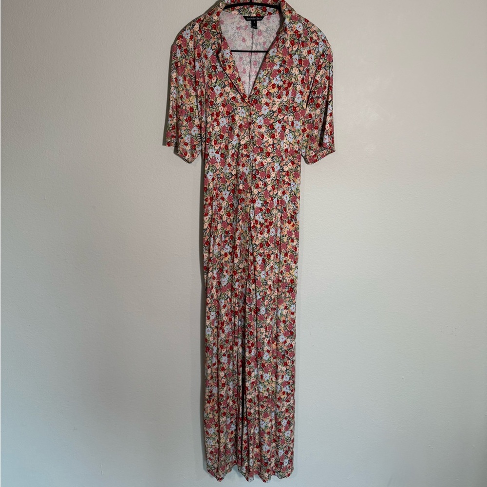 Maternity - Isabella Oliver Floral Buttoned Maxi Sundress - - size 3 UK
